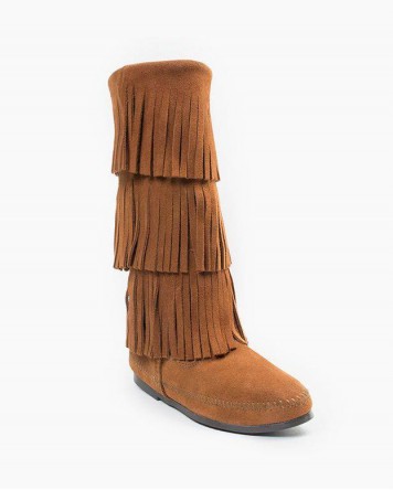 Minnetonka 3-Layer Fringe Boot Brown