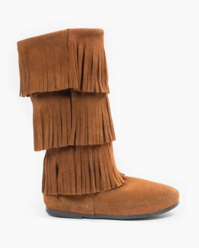 Minnetonka 3-Layer Fringe Boot Brown