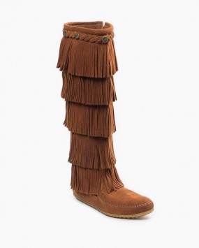 Minnetonka 5-Layer Fringe Boot Brown