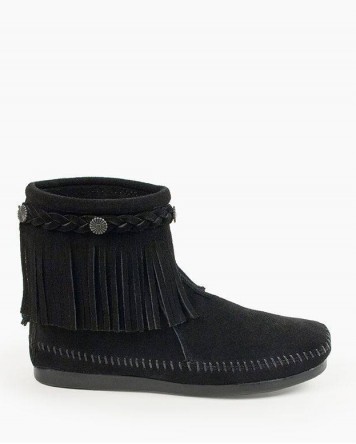 Hi Top Back Zip Boot Black
