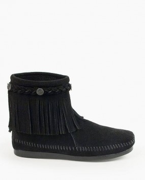 Hi Top Back Zip Boot Black