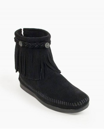 Hi Top Back Zip Boot Black