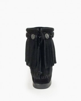 Hi Top Back Zip Boot Black