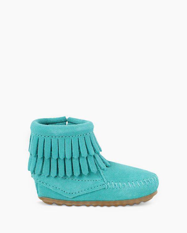 Double Fringe Bootie Turquoise