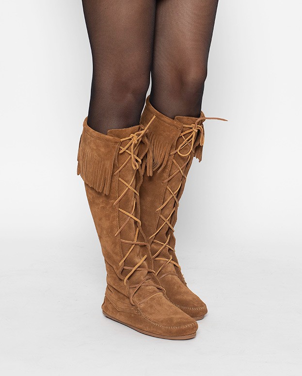 Boots Front Lace Knee High...