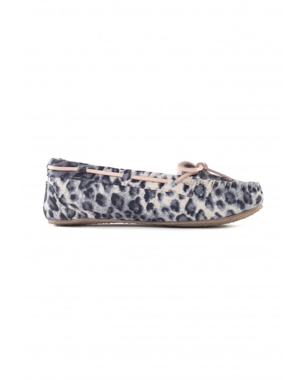 Mocassins Cally Gris Leopard