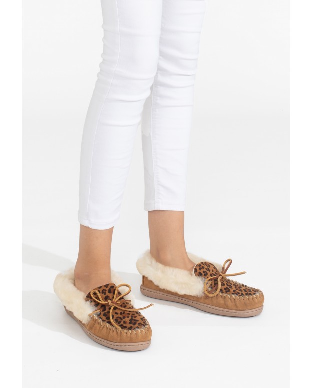 Mocassins Leopard Sheepskin...