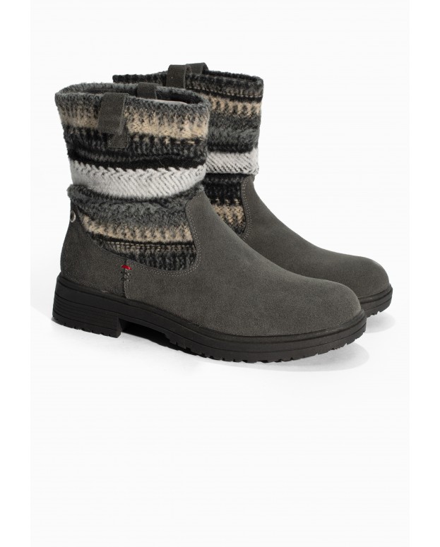 Bottes Joli Gris en cuir